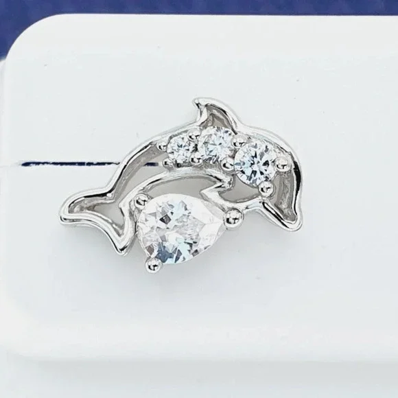 925 Sterling Silver CZ Stud Earrings for Women/Girl, US925P1257